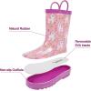 imagelandchief Toddler Rain Boots Kids Rain Boots Waterproof Rubber Boots for Girls and Boys with Fun Patterns and EasyOn HandlesUnicorns