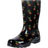 imageAsgard Womens Mid Calf Rain Boots Printed Waterproof Rubber Boots Short Garden ShosePineapple Black