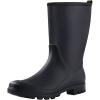 imageAsgard Womens Mid Calf Rain Boots Waterproof Garden Shoes Slip on Rubber BootsBlack
