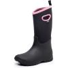 imageWTW Womens Rubber Rain Boots 100 Waterproof Insulated Neoprene Garden Mud Boots Outdoor Hunting Snow Boots for WomenBlack