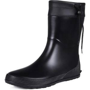 imageAsgard Packable Tall Rain Boots for Women Waterproof Rubber Garden Boots Ultra Lightweight Flat Mud Boots NOT FOR WIDE CALFBlack  98 Shaft