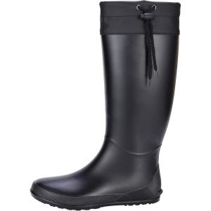 imageAsgard Packable Tall Rain Boots for Women Waterproof Rubber Garden Boots Ultra Lightweight Flat Mud Boots NOT FOR WIDE CALFBlack