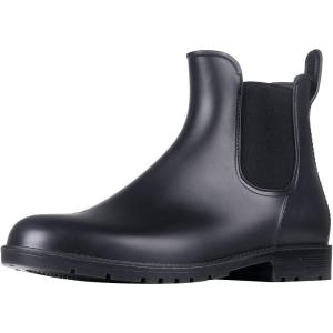 imageAsgard Womens Ankle Rain Boots Waterproof Chelsea BootsBlack