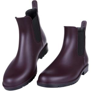 imageAsgard Womens Ankle Rain Boots Waterproof Chelsea BootsBurgundy
