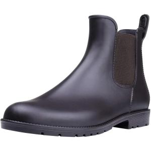 imageAsgard Womens Ankle Rain Boots Waterproof Chelsea BootsDark Brown