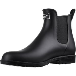 imageAsgard Womens Ankle Rain Boots Waterproof Chelsea BootsNew Black