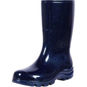 imageAsgard Womens Mid Calf Rain Boots Printed Waterproof Rubber Boots Short Garden ShoseStarry Blue