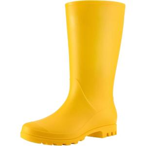 imageAsgard Womens Tall Rain Boots Waterproof Knee High Rainboots Rubber Garden BootsMatte Yellow