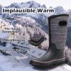 imageWTW Mid Calf Rain Boots for Women  Waterproof Insulated Neoprene Mud Boots Outdoor Hunting Garden BootsAbstract Flecked