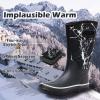 imageWTW Mid Calf Rain Boots for Women  Waterproof Insulated Neoprene Mud Boots Outdoor Hunting Garden BootsBlack Marble