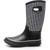 imageWTW Mid Calf Rain Boots for Women  Waterproof Insulated Neoprene Mud Boots Outdoor Hunting Garden BootsHoundstooth