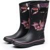 imageWTW Mid Calf Rain Boots for Women  Waterproof Insulated Neoprene Mud Boots Outdoor Hunting Garden BootsMorning Glory