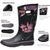 imageWTW Mid Calf Rain Boots for Women  Waterproof Insulated Neoprene Mud Boots Outdoor Hunting Garden BootsMorning Glory