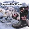 imageWTW Mid Calf Rain Boots for Women  Waterproof Insulated Neoprene Mud Boots Outdoor Hunting Garden BootsMorning Glory