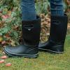 imageWTW Mid Calf Rain Boots for Women  Waterproof Insulated Neoprene Mud Boots Outdoor Hunting Garden BootsMystical Black