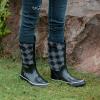 imageWTW Mid Calf Rain Boots for Women  Waterproof Insulated Neoprene Mud Boots Outdoor Hunting Garden BootsPlaid
