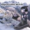 imageWTW Mid Calf Rain Boots for Women  Waterproof Insulated Neoprene Mud Boots Outdoor Hunting Garden BootsPurple Flowers