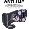 imageWTW Mid Calf Rain Boots for Women  Waterproof Insulated Neoprene Mud Boots Outdoor Hunting Garden BootsPurple Flowers