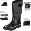 imageWTW Mid Calf Rain Boots for Women  Waterproof Insulated Neoprene Mud Boots Outdoor Hunting Garden BootsWhite Dot
