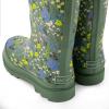 imagelandchief Rain Boots for Women Waterproof Ladies Tall Knee High Rubber bootsComfort Garden Boots AntiSlip Mid Heel Women Rain Shoes OutdoorGreen