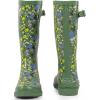 imagelandchief Rain Boots for Women Waterproof Ladies Tall Knee High Rubber bootsComfort Garden Boots AntiSlip Mid Heel Women Rain Shoes OutdoorGreen