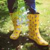 imagelandchief Rain Boots for Women Waterproof Ladies Tall Knee High Rubber bootsComfort Garden Boots AntiSlip Mid Heel Women Rain Shoes OutdoorPup Parade