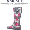 imagelandchief Rain Boots for Women Waterproof Ladies Tall Knee High Rubber bootsComfort Garden Boots AntiSlip Mid Heel Women Rain Shoes OutdoorRose
