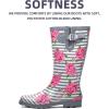 imagelandchief Rain Boots for Women Waterproof Ladies Tall Knee High Rubber bootsComfort Garden Boots AntiSlip Mid Heel Women Rain Shoes OutdoorRose