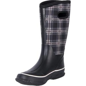 imageWTW Mid Calf Rain Boots for Women  Waterproof Insulated Neoprene Mud Boots Outdoor Hunting Garden BootsPlaid