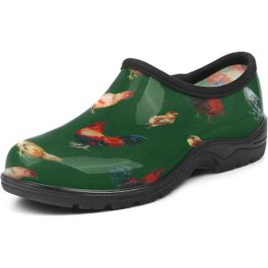 imagelandchief Womens Garden Shoes Waterproof Garden Clogs for Women Comfortable Slipon Shoes with Cushioned Insole NonSlip Work Shoes for Women Outdoor Gardening and YardChicken Green