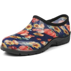imagelandchief Womens Garden Shoes Waterproof Garden Clogs for Women Comfortable Slipon Shoes with Cushioned Insole NonSlip Work Shoes for Women Outdoor Gardening and YardPumpkin Garden