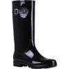 imageAsgard Womens Tall Rain Boots Knee High Waterproof Rainboots Rubber Garden BootsBuckle Glossy Black