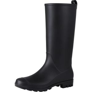 imageAsgard Womens Tall Rain Boots Knee High Waterproof Rainboots Rubber Garden BootsBlack