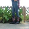 imageWTW Womens Rubber Rain Boots 100 Waterproof Insulated Neoprene Garden Mud Boots Outdoor Hunting Snow Boots for WomenFloral