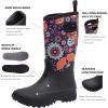 imageWTW Womens Rubber Rain Boots 100 Waterproof Insulated Neoprene Garden Mud Boots Outdoor Hunting Snow Boots for WomenFloral