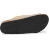 imageWomens Cork Footbed Sandals Cow Suede Summer Slide Sandals for Women with Adjustable Strap Buckle Open Toe Outdoor Beach Sandals 2025Two Buckle Khaki