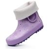imageWTW Toddler and Kids Rain Boots with EasyOn Handles UnisexChild Waterproof Rubber Rain Boots in Fun Patterns for Girls and Boys ToddlerLittle KidBig KidLullaby Lavender