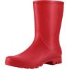 imageAsgard Womens Mid Calf Rain Boots Waterproof Garden Shoes Slip on Rubber BootsDark Red