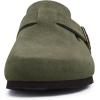 imageAsgard Genuine Suede Clogs for Women Men Leather Mules Arch Support Potato Shoes with Comfort Cork FootbedGreen