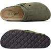 imageAsgard Genuine Suede Clogs for Women Men Leather Mules Arch Support Potato Shoes with Comfort Cork FootbedGreen