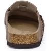 imageAsgard Genuine Suede Clogs for Women Men Leather Mules Arch Support Potato Shoes with Comfort Cork FootbedLight Mocha