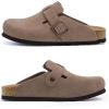 imageAsgard Genuine Suede Clogs for Women Men Leather Mules Arch Support Potato Shoes with Comfort Cork FootbedLight Mocha