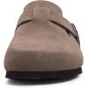 imageAsgard Genuine Suede Clogs for Women Men Leather Mules Arch Support Potato Shoes with Comfort Cork FootbedLight Mocha