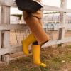 imageAsgard Womens Tall Rain Boots Knee High Waterproof Rainboots Rubber Garden BootsMatte Yellow