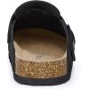 imageAsgard Genuine Suede Clogs for Women Men Leather Mules Arch Support Potato Shoes with Comfort Cork Footbed Black 41
