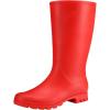 imageAsgard Womens Tall Rain Boots Knee High Waterproof Rainboots Rubber Garden BootsMatte Red
