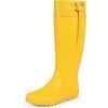 imageAsgard Packable Tall Rain Boots for Women Waterproof Rubber Garden Boots Ultra Lightweight Flat Mud Boots NOT FOR WIDE CALFYellow