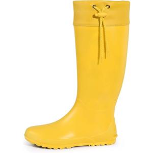 imageAsgard Packable Tall Rain Boots for Women Waterproof Rubber Garden Boots Ultra Lightweight Flat Mud Boots NOT FOR WIDE CALFYellow
