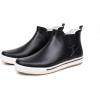 imageWTW Womens Rain Boots Deck Boots for Men  Lightweight Waterproof Rubber Fishing Rain Shoes with High Traction for Gardening CampingBlack