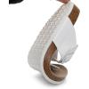 imageWTW Cork Footbed Womens Sandals Genuine Leather Insole Slides Sandals for Women Adjustable Buckle Summer Sandals Outdoor WalkingWhite